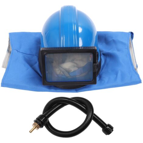 Casque de sablage, cagoule de sablage, cagoule de protection faciale avec combinaison sans manches pour la peinture, la découpe et le nettoyage