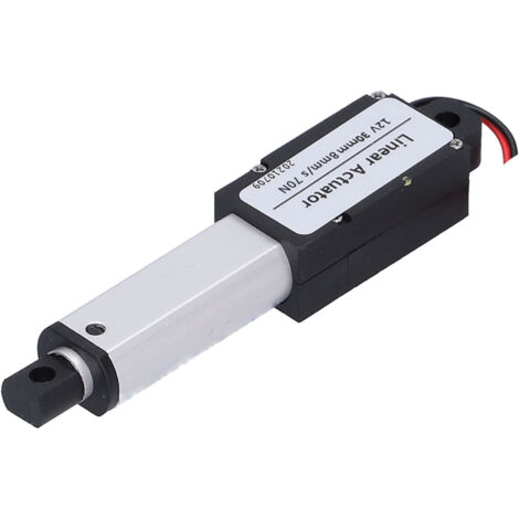 Actionneur linéaire 30 mm, 12 V CC, avec suppression du bruit et protection contre les courts-circuits, étanche, mini-actionneur linéaire électrique, 8 mm/s - 70 N (1/5)