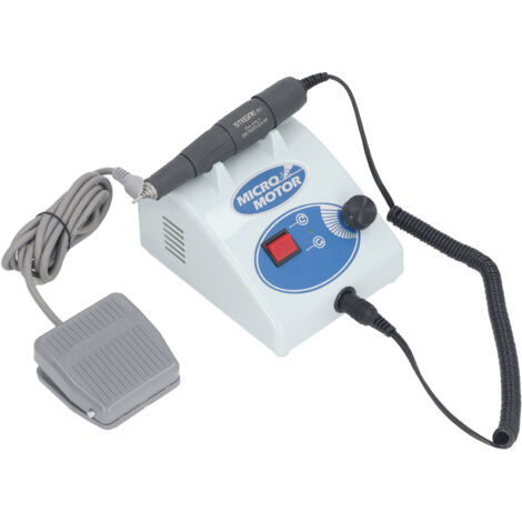 Polisseuse à micromoteur 35 000 tr/min, commande manuelle et à pédale, micromoteur à balais de carbone, machine à meuler pour laboratoire et bijouterie, prise UE 220 V (1/5)