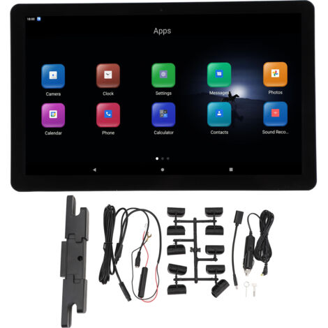 Écran d'appuie-tête pour voiture compatible Android, écran IPS 15,6 pouces, 2 MP, 1080p, rotation à 90°, système de divertissement pour les sièges arrière (1/5)