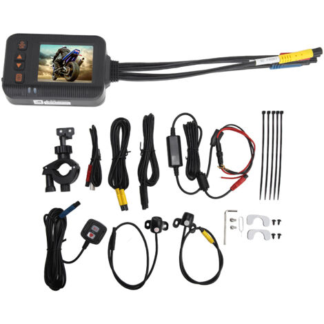 Caméra embarquée pour moto, étanche, enregistrement vidéo clair, écran de stationnement 2 pouces, enregistreur de conduite pour UTV, VTT et voiturettes de golf
