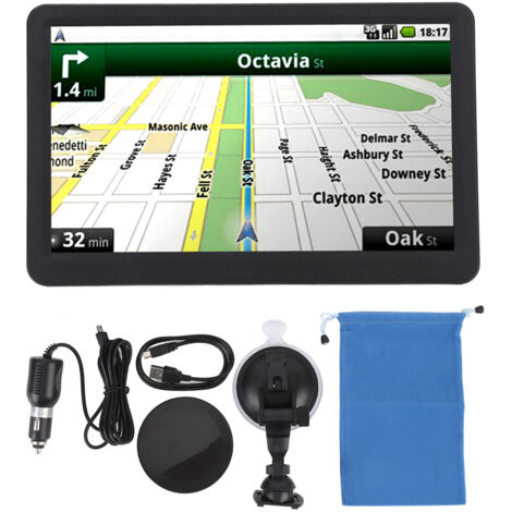 Système de navigation GPS avec écran tactile 9 pouces, instructions vocales, alerte de vitesse et de feux rouges, itinéraires personnalisés pour voitures, camions et camping-cars