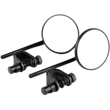 Rétroviseur modifié réfléchissant de forme ronde Vintage pour moto (noir) (1/5)
