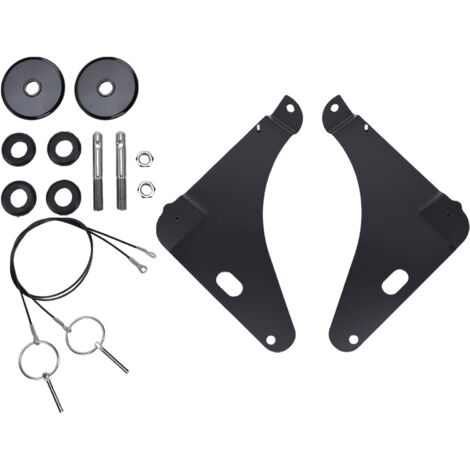 Kit de broches de capot noir 82214260AC, serrure à broches en acier inoxydable antirouille avec revêtement en poudre (1/5)