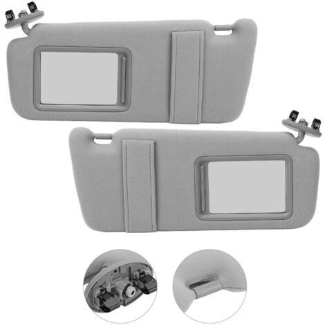 Pare-soleil en plastique gris pour voiture, 1 paire, avec miroir 74320 06800 B0 pour Camry 2007 à 2011 (1/5)