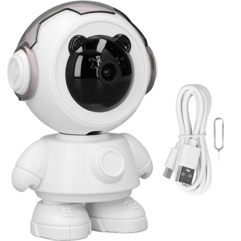 Caméra de sécurité sans fil 1080P, suivi automatique, capteur de mouvement, Vision nocturne, contrôle par application, en forme de Robot (1/5)