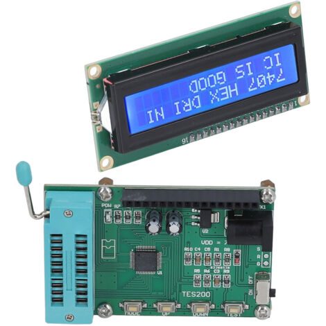 Compteur de circuit intégré TES200 7-12VDC, affichage LED, testeur IC à réponse rapide pour séries 74 40 (1/5)