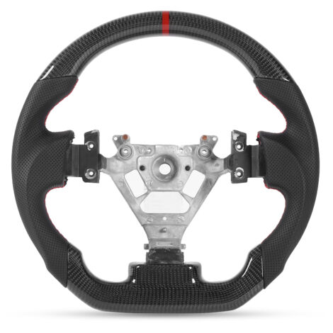 Volant en Fiber de carbone personnalisé en cuir Nappa perforé, adapté à Nissan 350z 2003 – 2008 (1/5)