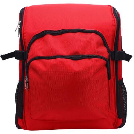 Sac à dos pour outils de nettoyage 45x32x19cm, grande capacité, tissu Oxford 1000D, anti-éclaboussures, fournitures de ménage, sac rouge (1/5)