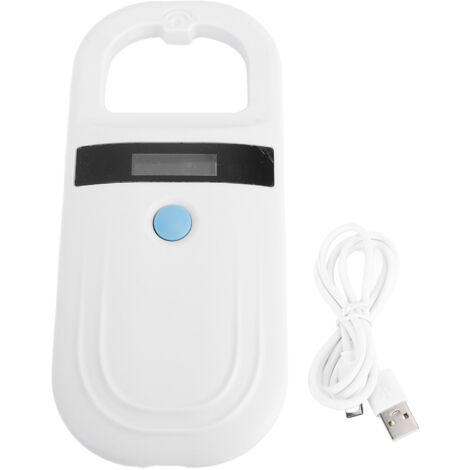 Lecteur d'identification d'animaux Portable, Rechargeable, 134.2KHz, Scanner de puces pour animaux de compagnie, prise en charge USB C et transmission BT, blanc (1/5)