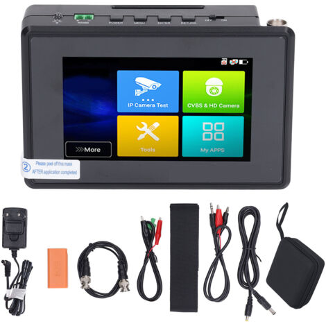 Testeur de caméra IP 5 en 1, moniteur vidéo analogique HD, Kit de test de surveillance des câbles réseau, prise ue 100-240V (1/5)
