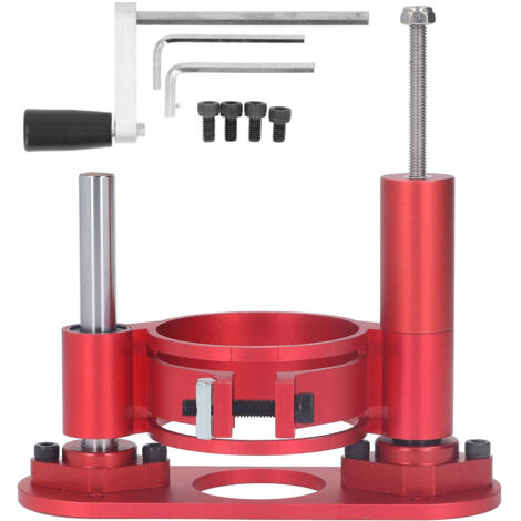 Base élévatrice de routeur, hauteur maximale de 47mm, alliage d'aluminium, tige en acier inoxydable, Table élévatrice pour le travail du bois (1/5)
