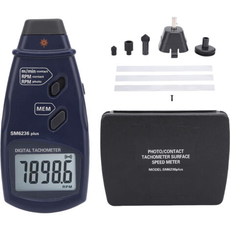 Tachymètre numérique de précision, grand écran LCD, conception 2 en 1, compteur de Rotation portatif pour ventilateur de moteur (1/5)
