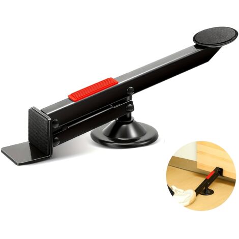 Lève-panneau de porte à pied, outil d'installation robuste rotatif à 360 degrés pour charpentier, charge de 75kg (1/5)