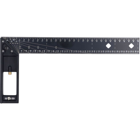 Règle de mesure multi-angle professionnelle, combinaison universelle à 45 et 90 degrés, outil précis et précis, 12 pouces (1/5)