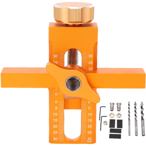 Gabarit de montage de porte d'armoire en alliage d'aluminium, Kit de localisation d'installation de bras réglable avec embout de 6mm 8mm 10mm (1/5)