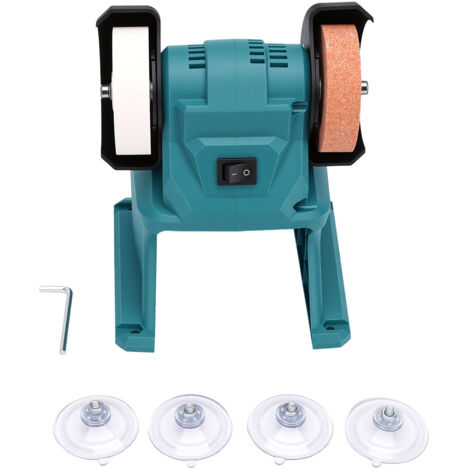 Mini meuleuse d'établi adaptée pour BL1815 BL1820 BL1830 BL1840 BL1850 BL1860 BL1845 BL1890, rectifieuse électrique polyvalente à batterie avec 2 roues (1/5)