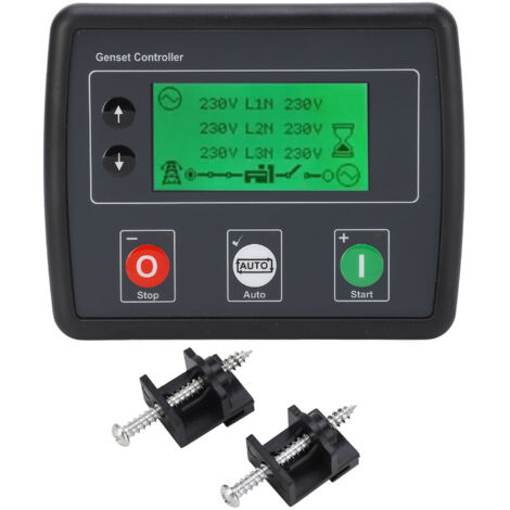 Contrôleur de générateur avec écran LCD, 3 phases, contrôle automatique des pannes de secteur, Module de démarrage automatique, 600vac (1/5)