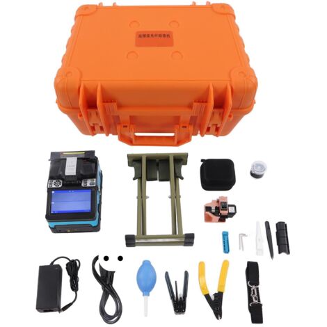 Machine d'épissage par Fusion automatique, couperet de Fiber optique, boîte à outils de soudage, Kit 100-240V, prise ue (1/5)