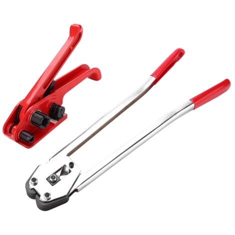Tendeur de sangle en plastique PP/PET, scellant manuel, ensemble d'outils d'emballage de scellage de cerclage manuel (1/5)