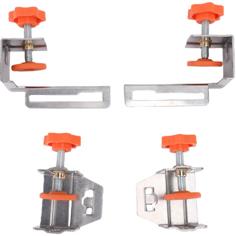 Pinces de fixation de panneau de tiroir, 4 pièces, pince d'armoire d'installation latérale à marge adaptative pour panneaux extérieurs de 10 à 30mm (1/5)