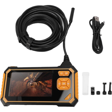 Caméra endoscopique avec écran LCD couleur de 4,3 pouces, 2 MP, 1080 P, industriel, objectif unique de 8 mm, pour les réparations automobiles, les inspections à domicile, 10 m/32,81 pieds (1/5)