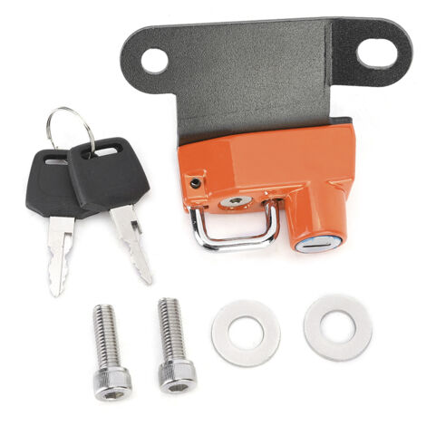 Verrou de casque en alliage d'aluminium, crochet de sécurité antivol, Modification de moto adaptée pour SuperDuke R 1290 2014 up (Orange) (1/5)