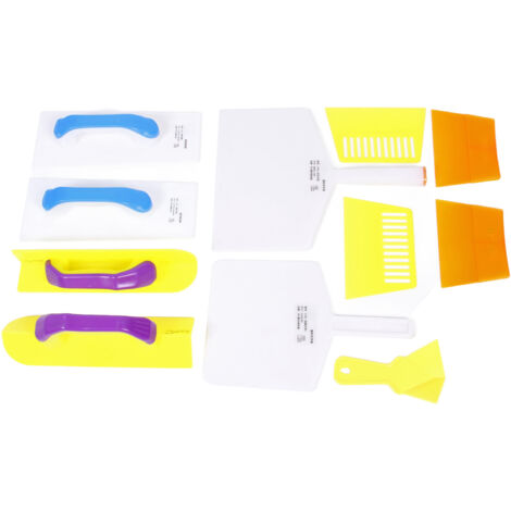 Jeu de truelle pour cloisons sèches, en plastique Flexible, coin intérieur et extérieur, couteau à mastic, grattoir pour la réparation des carreaux de fenêtre murale (1/5)