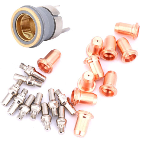 Consommables pour torche de découpe Plasma PT60 PT40, pointe de 1.0mm, bouclier d'électrode, tasse de support, 22 pièces (1/5)