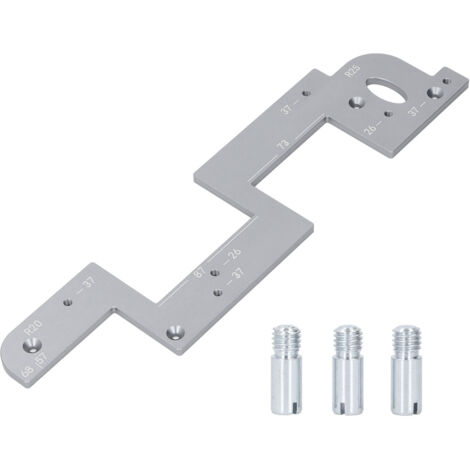 Gabarit de routeur de rainurage pour le travail du bois, haute précision, porte d'armoire en alliage d'aluminium, moulage de fente sans poignée, 6mm, argent (1/5)