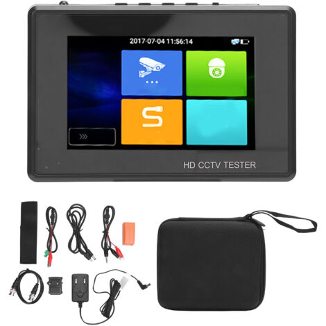 Testeur de vidéosurveillance au poignet, écran tactile capacitif IPS de 4 pouces, 4K H.265 IP CVI TVI AHD, caméra analogique, prise ue 100-240V (1/5)