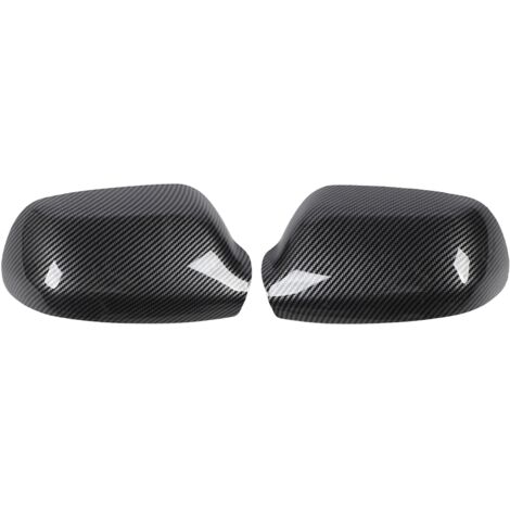 Couvercle de rétroviseur en Fiber de carbone, 1 paire, en plastique résistant aux intempéries, capuchon de rétroviseur extérieur gauche droit (1/5)