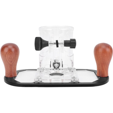Base de routeur pour Machine de découpage 65mm, accessoires de fraisage de gravure avec couvercle Transparent noir (1/5)
