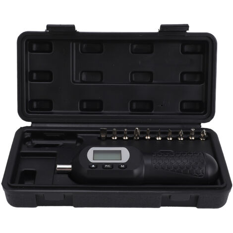 Tournevis dynamométrique numérique pour électriciens, embout 1/4", réglable de 0,05 à 0,5 N·m, préréglable, 4 unités (N·m, Lbf·in, Lbf·ft, kgf·cm) et 3 modes