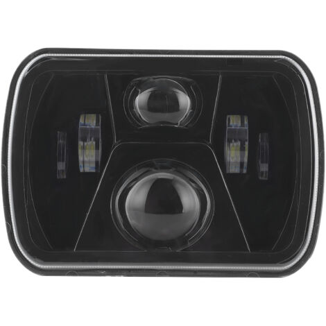 Phare carré H4 7 pouces LED haute luminosité 12-24V adapté pour YJ (1/5)