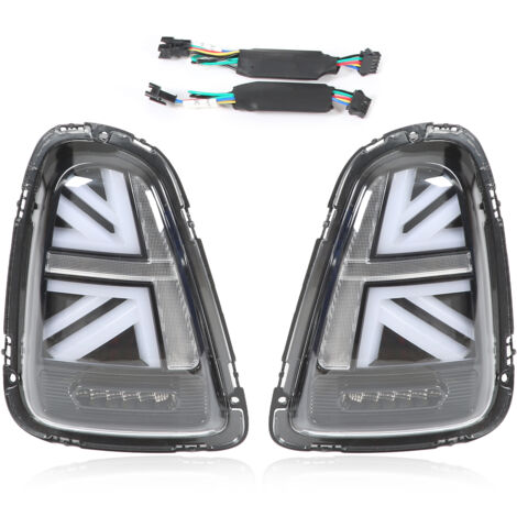 VLAND pour JCW Union Jack feux arrière LED complets lentille transparente remplacement Cooper R56 R57 2007-2013 (1/5)