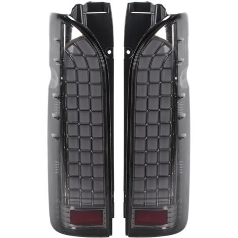 Paire de feux arrière dynamiques LED, lentille fumée, étanche, adaptés au fourgon de banlieue Hiace 200 de 2005 à 2017 (1/5)