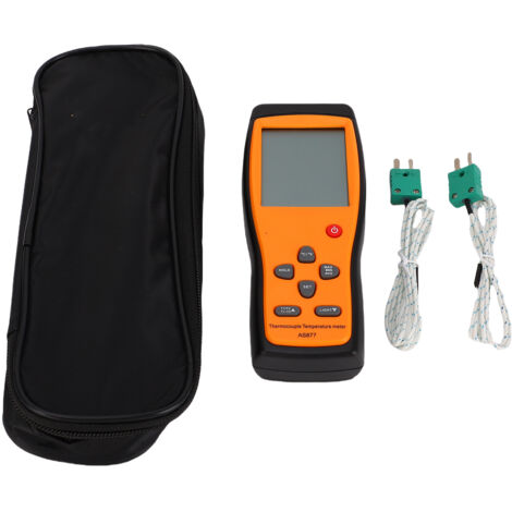 Thermomètre à Thermocouple numérique Type K, testeur tactile à 2 canaux, compteur de température pour unités CVC précises ℃ ℉ (1/5)