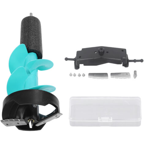 Kit de tarière à glace électrique 6 pouces, lames incisives, perceuse résistante aux chocs avec positionneur pour la pêche d'urgence (1/5)