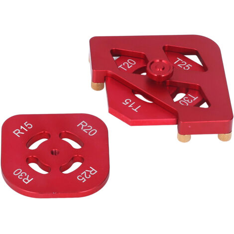 Gabarit de routeur en alliage d'aluminium, Kit d'outils de gabarit à rayon d'angle rond pour le travail du bois (1/5)