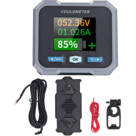 Moniteur de batterie 10-100V avec Shunt 400A, capacité étanche, pourcentage de temps, affichage du voltmètre de puissance pour moto RV (1/5)