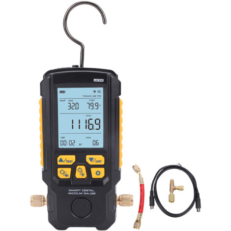 Testeur de réfrigérant de climatisation à vide numérique avec Test de fuite de pression pour système CVC 0-2000mbar (1/5)