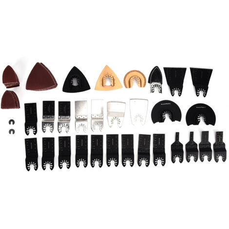 Kit de lames d'outils oscillants, scie multi-outils en acier à haute teneur en carbone pour le métal et le bois (1/5)