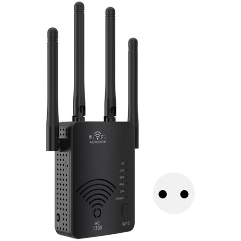 Routeur sans fil double bande 5G 1200M, Signal Stable, 300 Mbps, haute vitesse, 4 Modes pour ordinateur et téléphone, prise ue 100 à 240V (1/5)