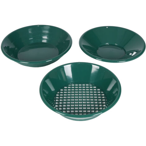 Kit d'orpaillage 14 et 15 pouces, poêle ronde, tamis 13.8, outils de collecte de prospection en plein air, vert (1/5)