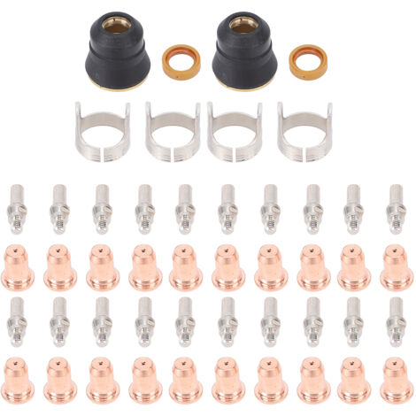 Ensemble de consommables de torche de coupe IPT40, pointe d'électrode, buses, coupelles de bouclier, Guide de support pour CUT 55DS Pro 65DS, 48 pièces (1/5)