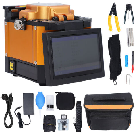 Épisseuse à Fusion de fibres 5 pouces TFT LCD Kit de Machine d'épissure de soudage optique entièrement automatique 100-240V EU (1/5)