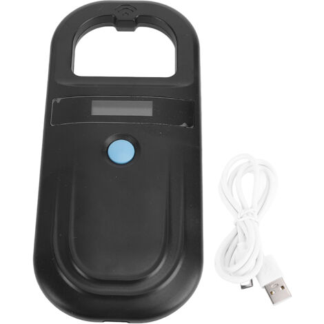 Lecteur d'identification d'animaux Portable, Rechargeable, 134.2KHz, Scanner de micropuce pour animaux de compagnie, prise en charge de la transmission USB C et BT, noir (1/5)
