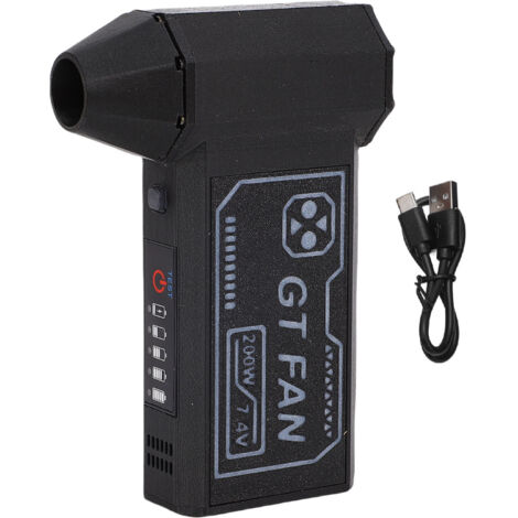 Souffleur d'air électrique 130 000 tr/min, ventilateur puissant, rechargeable, sans fil, batterie 4 000 mAh, pistolet souffleur, 3 vitesses, mini-modèle sans balais, 200 W (1/5)