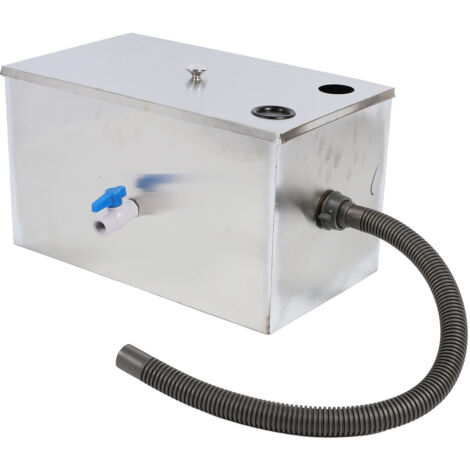 Séparateur d'eau et d'huile en acier inoxydable, entrée supérieure du piège à graisse, 500x300x295mm, intercepteur Commercial (1/5)